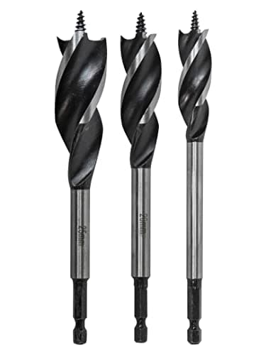 Image of Faithfull FAITPASET3PC Tri-Point Speed Auger Bit - Set of 3 - 16, 20 & 25mm