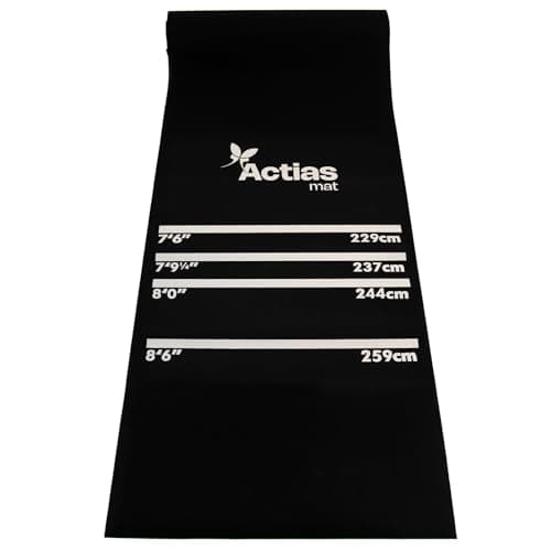 Image of Actiasmat - Heavy Duty Rubber Dart Mat – Professional Non-Slip Oche Throw Line, 4 Distances, 3m x 61cm