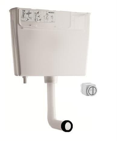 Image of Geberit Low Height Concealed Built In Cistern with Single Flush Pneumatic Button 109.720.00.1