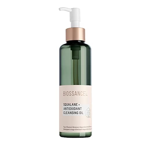 Image of BIOSSANCE Squalane + Antioxidant Cleansing Oil 200ml - Lightweight Facial Oil Cleans Deep into Pores, Removes Makeup and Hydrates Skin - For all Skin Types