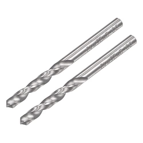 Image of sourcing map Solid Carbide Drill Bits, 3.2mm C2/K20 Tungsten Carbide Jobber Drill Bits Straight Shank Drilling Tool for Stainless Steel Aluminum Iron Metal Plastic 2pcs