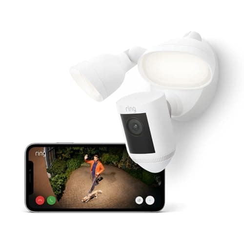 Image of Certified Refurbished Ring Floodlight Cam Wired Pro | Outdoor Security Camera with 2K Video, 3D Motion Detection, Bird's Eye View, Siren, alternative to CCTV system | 30-day free trial of Ring Home