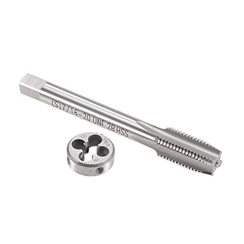 Image of sourcing map 7/16"-20 UNF Tap and Die Set, HSS Machine Thread Tap with Round Threading Die, Right Hand