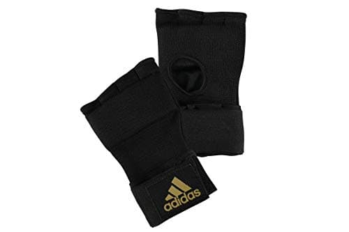 Image of adidas Men's Super Inner Padded Hand Gloves, Black/Yellow, Medium