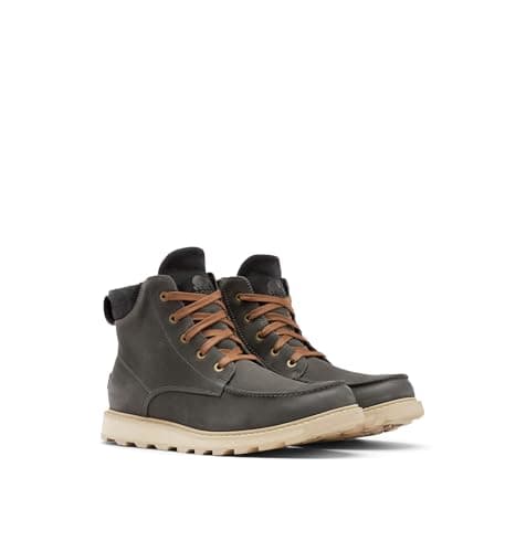 Image of Sorel MADSON II MOC TOE WATERPROOF Men's Casual Winter Boots, Grey (Coal), 10 UK