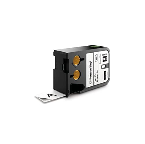 Image of DYMO XTL All-Purpose Vinyl Labels | 24 mm x 7 m | Black on White