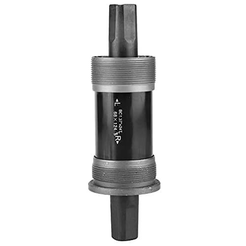 Image of Alomejor Bicycle Bottom Bracket 118 120 122.5 124.5 127.5mm Steel Quare Hole Axis for Square Tapered Spindle Crank(68X124.5L)