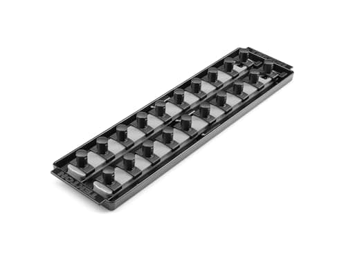 Image of TEKTON 1/2 Inch Drive 2-Rail Socket Organizer Set, Gray (20-Tool) | OST22320 | Made in USA