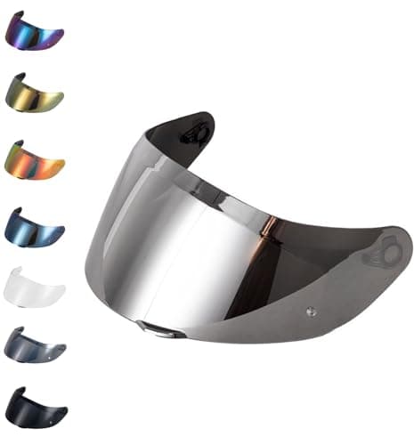 Image of EvoParts visor GT4-1 GT4-2 compatible helmet AGV K1 K1S K5 K5S pinlock ready (Silver, ML L XL XXL)
