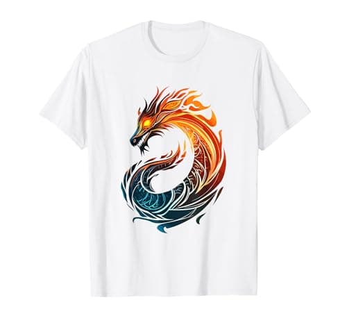 Image of Yin-Yang Fire and Ice Dragon T-Shirt