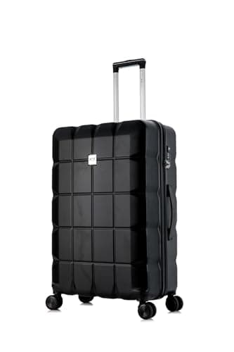 Image of ATX Luggage Large Suitcase on 4 Dual Spinner Wheels Super Lightweight ABS Hard Shell Hold Check in with Built-in TSA Lock(Black, 110 Liter)