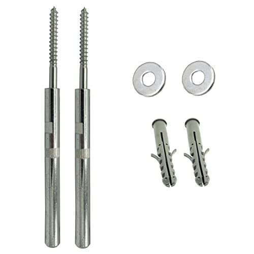 Image of ED Heavy-Duty Concealed Floating Shelf Support Brackets Invisible 12mm Pin Screws Hidden Multi Wall Fixings Shelves Mantlepieces Mounting (Set of 2), Silver (PIN-1-4)