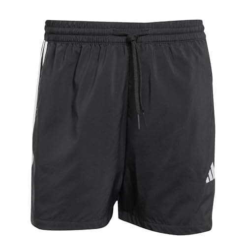 Image of adidas Men's Essential Three Stripes Chelsea Short 5IN, Black/White, M