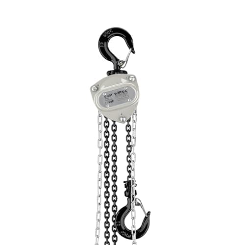 Image of Wiltec Manual Chain Hoist 250 kg, Lifting Height 3 m, with 3 m Load Chain, Equipment for Raising and Lowering Heavy Loads