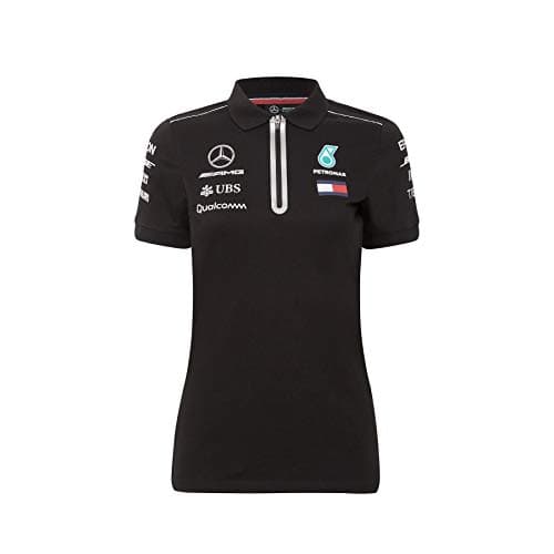 Image of Mercedes AMG Petronas Motorsport Team F1 Team Polo Shirt - Women - Black - L
