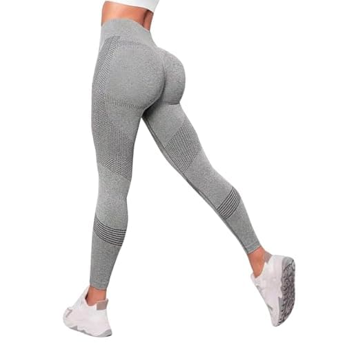 Image of Generisch Leggings Leopard Print Women's Fitness High Waist Running Trousers Yoga Pants Running Trousers, gray, L