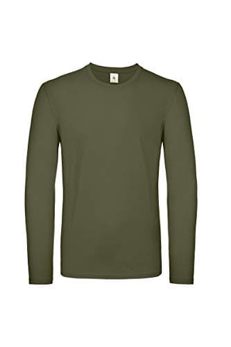 Image of B&C E150 Men's Long Sleeve T-Shirt - Urban Khaki - XL