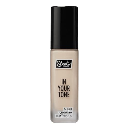 Image of Sleek MakeUP In Your Tone 24 Hour Foundation, Medium Buildable Coverage in 30 Shades, Semi-Matte Flawless Finish, 1N, 30ml