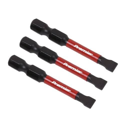 Image of Sealey 3pc 50mm Slotted 5.5mm Impact Power Tool Bit Set - AK8227