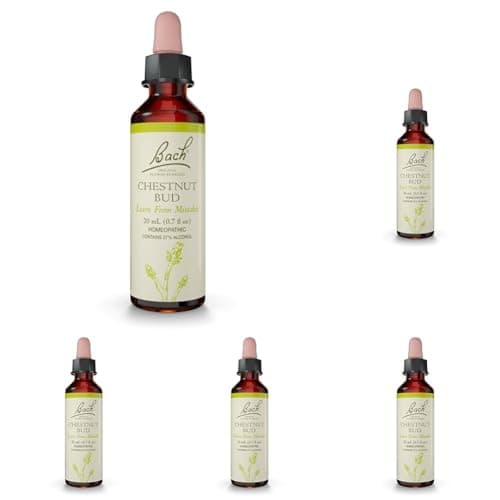 Image of Bach Original Flower Remedies (Chestnut Bud) Live The Day, Learn from Mistakes, Emotional Wellness, Natural Flower Essence, 20ml (Pack of 5)