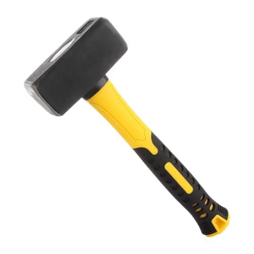 Image of ASelected Club Hammer, 1700 g (3.7 lb) Heavy Duty Sledge Hammer with Fibreglass Handle, Lump Hammers, Forged and Induction Hardened Hammerhead