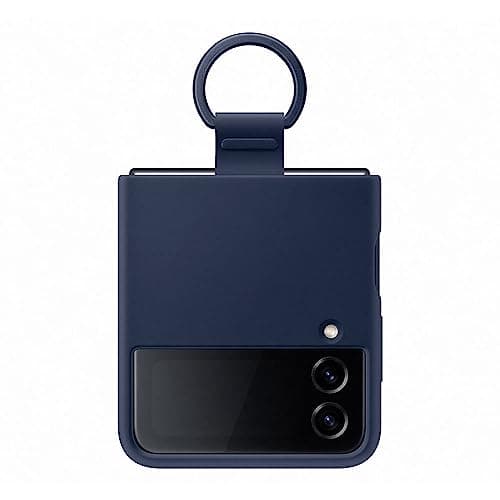 Image of Samsung Galaxy Z Flip4 Official Silicone Cover with Ring Navy