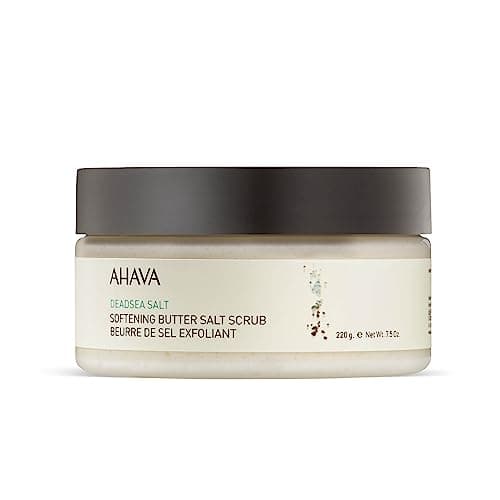 Image of AHAVA- Dead Sea Salt. Softening Butter Salt Scrub, a Deep Gentle Exfoliator & Butter Scrub. Enhance Softness of the Skin. Refresh &Hydrate Skins Surface. 220g
