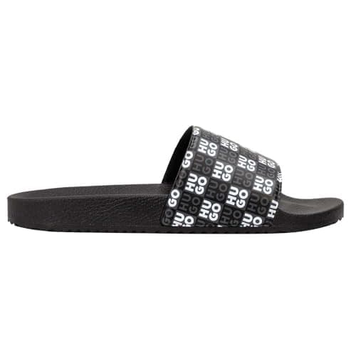 Image of Hugo Men's TimeIn chkmn 10277805 01 Slide Sandals, Dunkelrot, 10 UK
