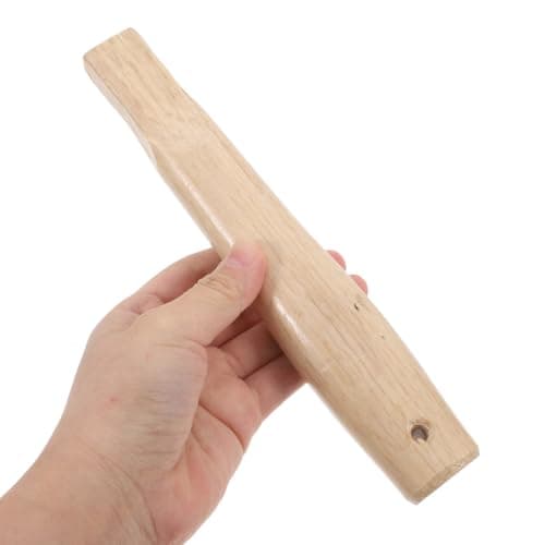 Image of TEHAUX Wooden Hammer Handle Replacement 8.66 Inch Shockproof Grip with Square Hole for Household Repair and Woodworking Mallets