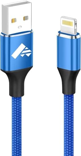 Image of Aioneus iPhone Charger Cable, MFi Certified Lightning Cable 3FT/1M iPhone Charging cable Braided USB iphone Charger Lead for iPhone 14 13 12 11 Pro Max XS XR X 8 7 6 Plus 5 SE,iPad