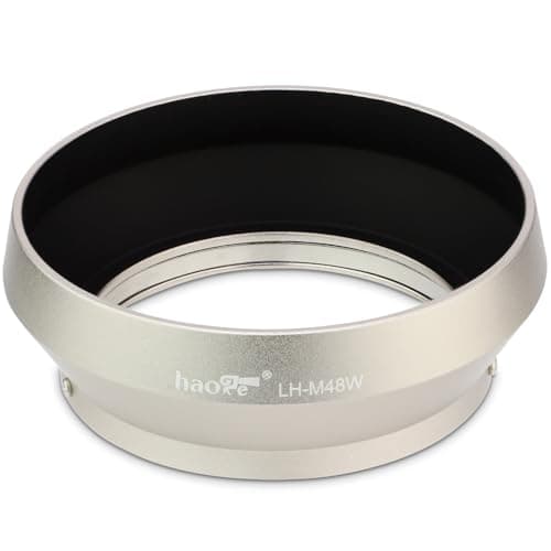 Image of Haoge LH-M48W Round Metal Lens Hood for Olympus M.ZUIKO Digital 17mm F1.8 1:1.8 Lens Replaces Olympus LH-48B Silver