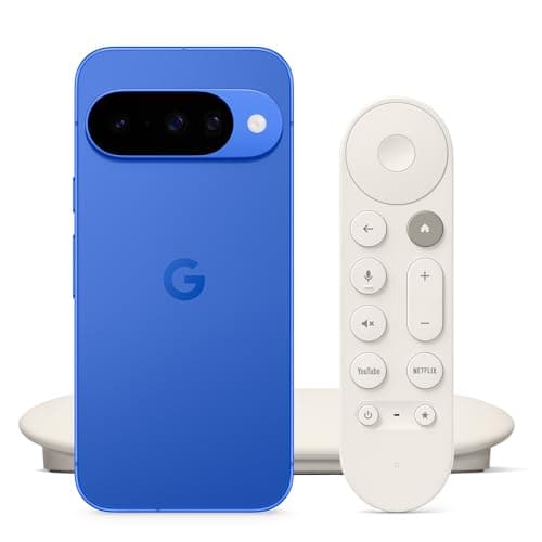 Image of Google Pixel 10 - Unlocked Android Smartphone with Gemini, Advanced Triple Rear Camera, 24+ Hour Battery - Indigo, 128GB TV Streamer (4K), Fast Streaming Entertainment - Porcelain