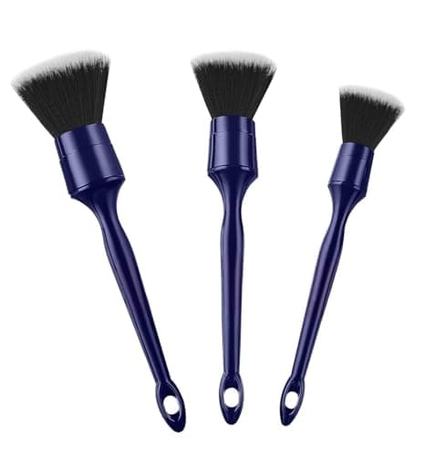 Image of WENINETIES 3 Pcs Car Detailing Brush Set for BMW X3 F25 2010-2017, Soft Natural Bristle Cleaning Brushes Professional Interior Auto Detailing