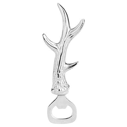 Image of Hill 1975 Silver Nickel Antler Bottle Opener, METAL, Multi-Colour, One Size