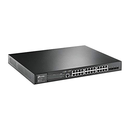 Image of TP-Link Omada SG3428MP 28-Port Gigabit L2+ Managed PoE+ Switch, 24x PoE+ Ports Network Switch, 384W PoE Budget, 4x Gigabit SFP Slots, Cloud Managed, Rackmount, Metal Case