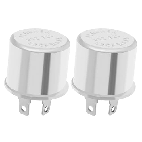 Image of VOANZO 2PCS 2 Pin Flasher Units Relay 12V 15A 100W for Fixing Flashing Turn Signal Cars Motorcycle Vans Older Lorry Trucks