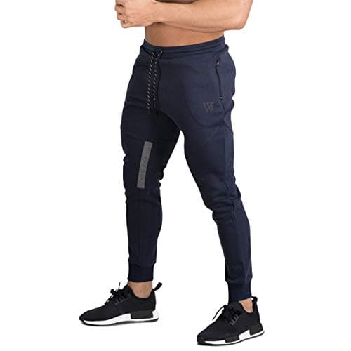 Image of BROKIG Mens Vertex Gym Joggers Sweatpants Tracksuit Jogging Bottoms Running Trousers with Pockets (M, Navy)
