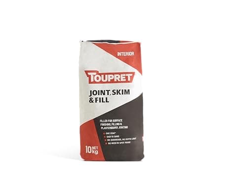 Image of Toupret Joint, Skim & Fill - Multi-Purpose Plasterboard Jointing, Skim & Filler 10 kg - Interior Wall & Ceiling Finishing - Crack Resistant, Easy Sand, Paintable - 10 kg