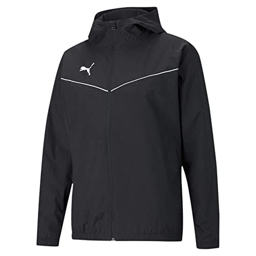 Image of PUMA Unisex Kid's teamRISE All Weather JKT Jr Windbreaker, Black White, 164