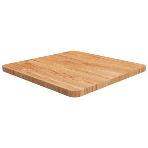 Image of vidaXL Light Brown Square Table Top - 50x50cm Solid Oak Wood - Varnished, Durable, Easy-Clean Surface for Home and Commercial Use