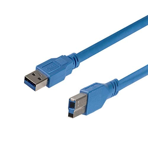 Image of StarTech.com 6 ft / 2m SuperSpeed USB 3.0 Cable A to B - 1 - USB 3.0 A (Male) to 1 - USB 3.0 B (Male) (USB3SAB6), Blue