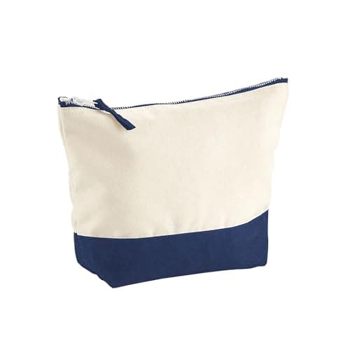 Image of Westford Mill W544 Dipped Base Canvas Accessory Bag - Natural/Navy - L