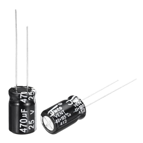 Image of sourcing map 470uF 25V 8x12mm Electrolytic Capacitor, Radial Leads Aluminum Capacitors for TV, LCD Monitor, VCD, 15Pcs