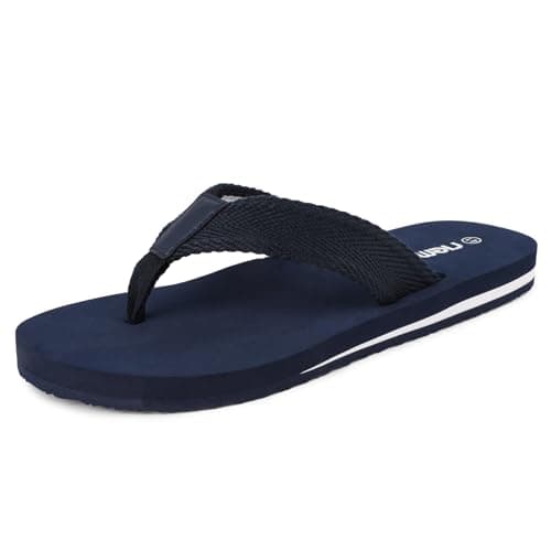 Image of riemot Flip Flops Men's Thongs Sandals, Comfort Lightweight Thong with Arch Support Shoes Summer Outdoor Beach Pool Sandal, Non-Slip Walking Slippers,Navy UK 9/EU43