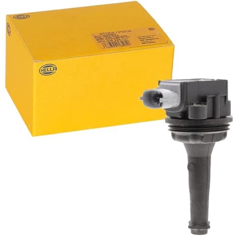 Image of HELLA 5DA 193 175-801 Ignition Coil - 12V - 4-pin connector - Flush-Fitting Pencil Ignition Coils - Bolted
