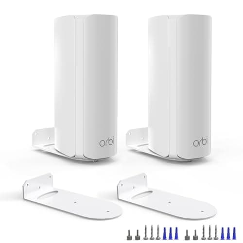 Image of TIUIHU Orbi WiFi 7 Wall Mount for NETGEAR Orbi WiFi 7 Mesh System 370/770/870/970 Series, Aluminum Alloy Wall Mount, orbi Wi-Fi 7 Router Mounting Bracket (2-pack)