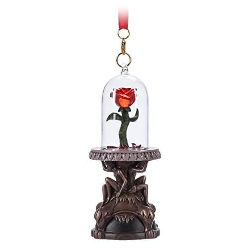 Image of Disney Enchanted Rose Light-Up Living Magic Sketchbook Ornament – Beauty and The Beast