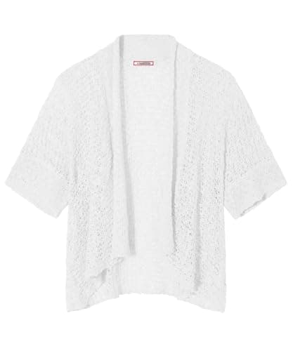 Image of Joe Browns Women's Popcorn-Knit Open Edge Cardigan, Regular, White, UK One Size