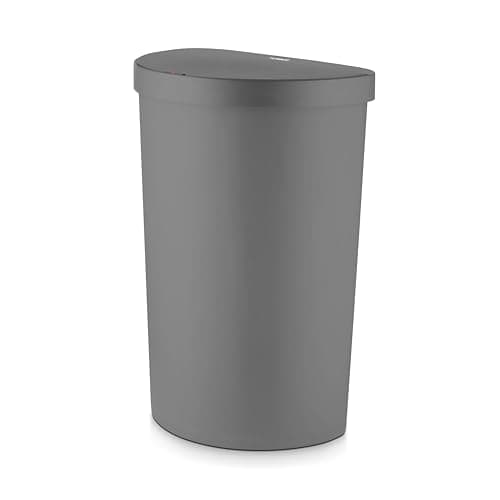 Image of Tower Recycling Sensor Bin, Plastic, Grey