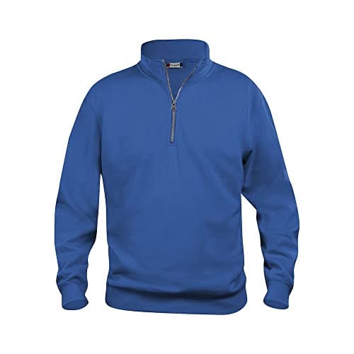 Image of CliQue Basic Half Zip Sweatshirt - Royal Blue, L - Anti-Pilling, Anti-Static, Oeko-Tex Certified